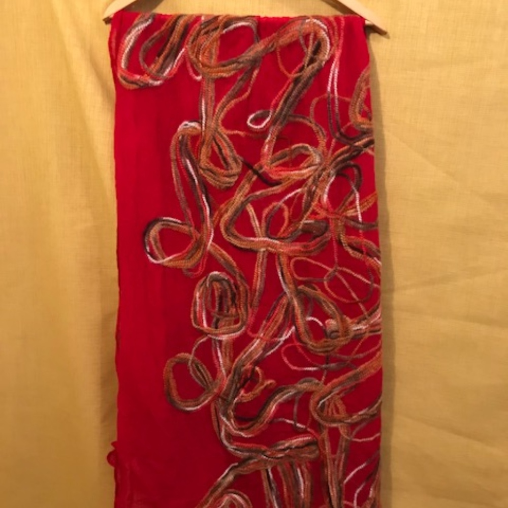 Unique felted wool Scarf